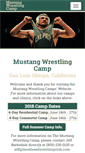 Mobile Screenshot of mustangwrestlingcamp.com
